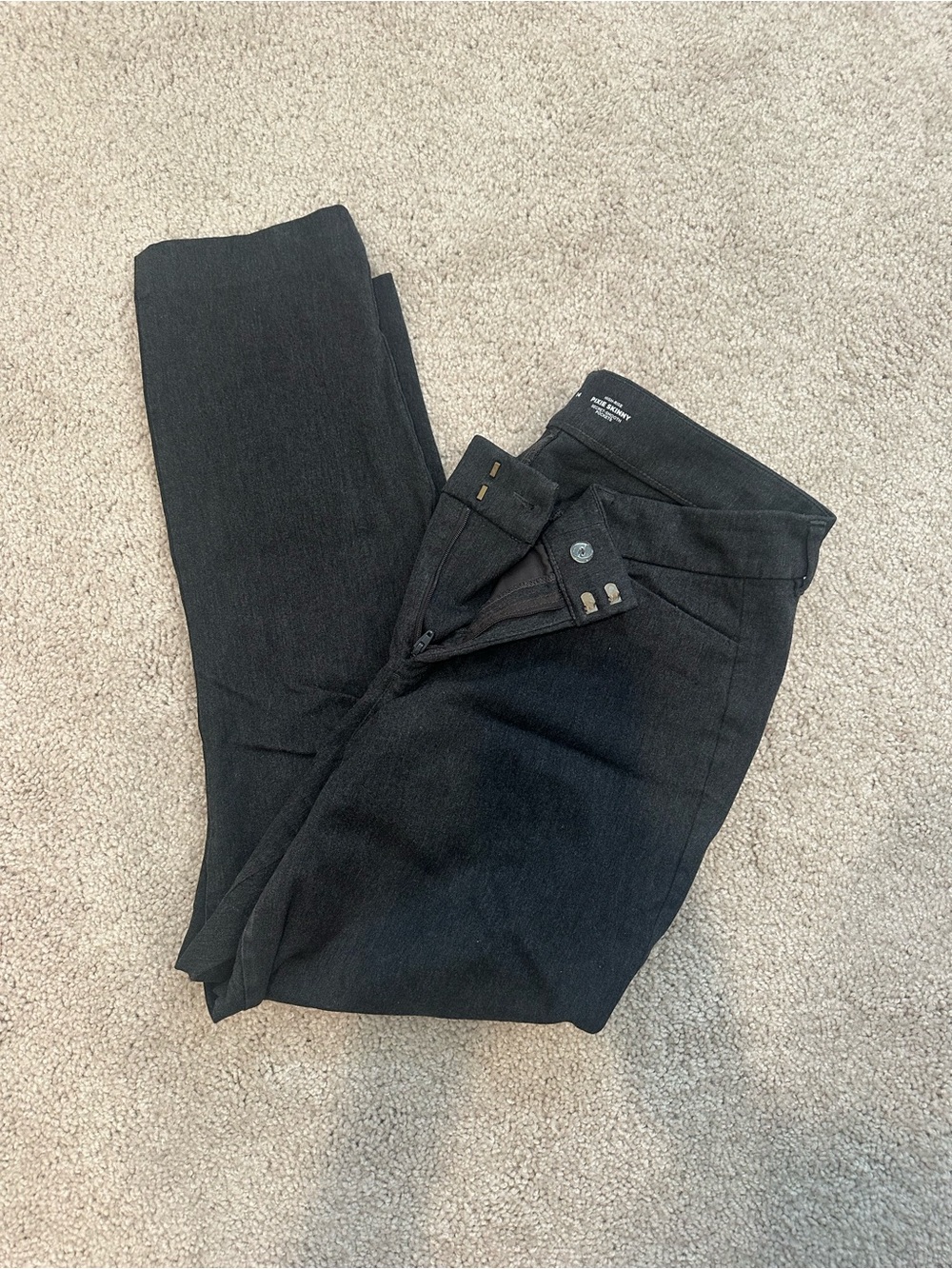 Dark Grey Slim Stretch Dress Pants